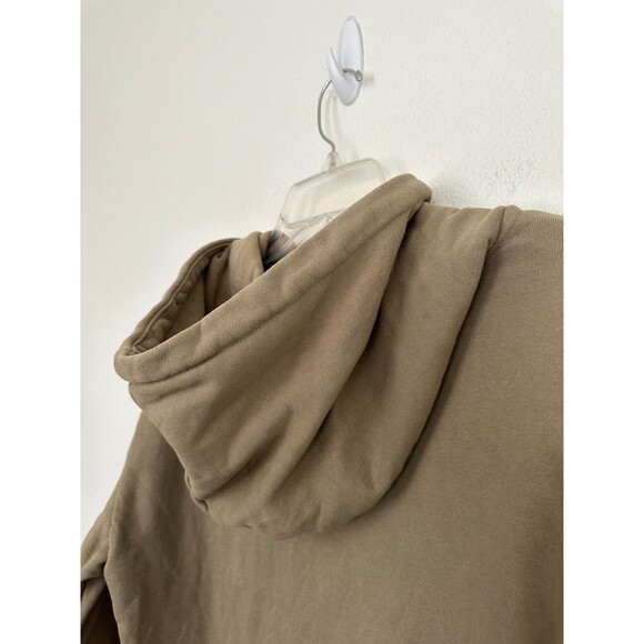 Celine Women's Cropped Hoodie Logo Spellout Autumn/Winter Collection Green Small - Picture 11 of 11